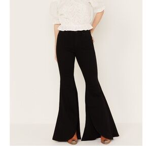 Women's Black High-Rise Flared Jeans